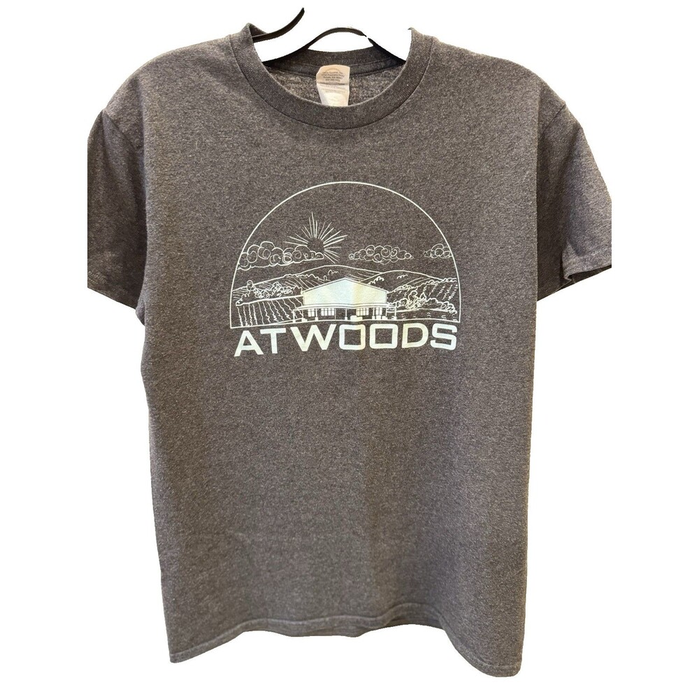 Atwoods Short Sleeve T-Shirt Men Women Size S Adult Unisex Crew Neck Graphic Tee